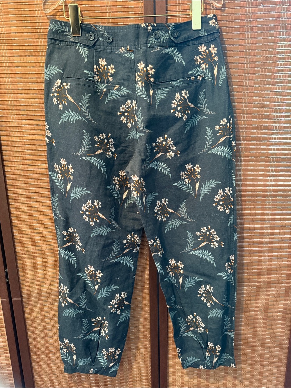 New Sundance Breezy Benicia Linen Pleated Button Fly Pants Size 4 Petite - Picture 9 of 15